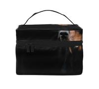 Dobermann, animali domestici, cani, cani neri, Dobermann, borsa da viaggio per il trucco da donna, grande organizer per cosmetici
