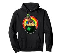 Dobermann Dog Lucky Charm Shamrock Funny St Patricks Day Felpa con Cappuccio
