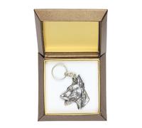 Dobermann I - Argentato Rimorchio Con Uno Cane IN Una Decorativi Scatola, Han