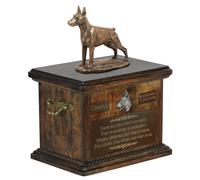 Dobermann I urna con l'immagine di un cane e una tavoletta Art-Dog