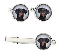 Dobermann II set di mollette in una scatola con immagine Art-Dog