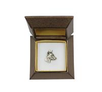 Dobermann Tipo 2 - Spilla Argentata Con L'Immagine Di Un Cane Art Dog DE