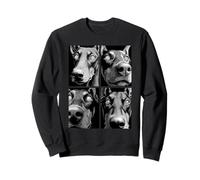 Dobermans ipnotici Occhi strani Strani Cani di Halloween Spaventosi Felpa