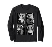 Dobermans ipnotici Occhi strani Strani Cani di Halloween Spaventosi Maglia a Manica