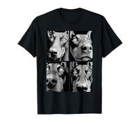 Dobermans ipnotici Occhi strani Strani Cani di Halloween Spaventosi Maglietta