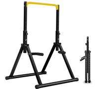 DOBESTS Power Tower Dip Station,Pieghevole Barra per trazioni autoportante，Regolabile MultifunKtional Pull Up Station Attrezzi Palestra Casa,Attrezzatura per Allenamento della Forza（011，yellow）