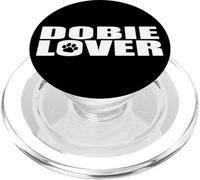 Dobie Lover Minimalistic Doberman Pinscher Testo Mamma Papà PopSockets PopGrip per MagSafe
