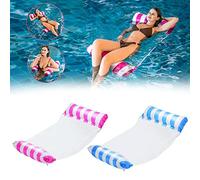 DOBIGER 2 Pack Galleggiante Gonfiabile Amaca, 4 in 1 Amaca Gonfiabile, Galleggianti Gonfiabili per Piscina per Adulti e Bambini