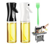 DOBIGER 2 Pezzi Spruzzino Olio per Friggitrice Aria Vetro, 200ml Nebulizzatore Olio, Spruzzatore Olio per Friggitrice ad Aria, BBQ, Cucinare, Forno, Grigliare, Insalata