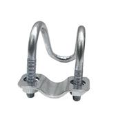 Doble manguito de perno en forma de U, Morsetto for tubo trasversale a doppia U con bullone a in acciaio M8, dimensioni multiple(M8x32x32mm)