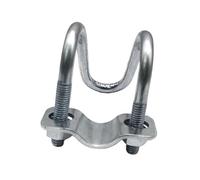 Doble manguito de perno en forma de U, Morsetto for tubo trasversale a doppia U M8 con bullone a, connettore in acciaio for impalcature, diverse dimensioni(M8x25x50mm)