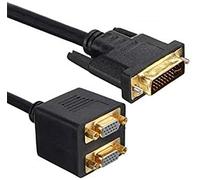 DOBO Cavo DVI Maschio VGA Femmina Video Sdoppiatore per TV/PC, Nero