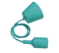 DOBO® E27 portalampada pendente soffitto porta luce sospensione Lampada Silicone tela (Verde)