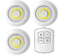 DOBO® Kit 3 luci LED tonde cerchio cerchi luminosi telecomando batteria regolabili