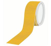 DOBO® Nastro Adesivo Riflettente rifrangente Catarifrangente riflette la Luce Diretta Ottimo per Segnalazione Camion Auto cancelli e Bordi rigidi - 25 Metri (Giallo)