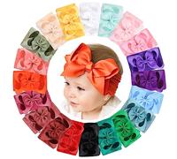 doboi 20 fasce per capelli per neonate, accessori per neonati, fiocchi per capelli e fasce in nylon per bambine