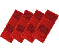 DOBPLAST - Riflettori universali rossi autoadesivi, rettangolari, 90 x 40 mm, E20 IA, 4 pezzi, per rimorchio, nastro adesivo, montaggio per l'uso sul rimorchio nel traffico stradale per una sicurezza