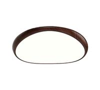 DOBQHWY Lampada Soffitto Retrò Venature Del Legno Imitazione Lampada Soffitto Super Sottile Scandinava Luci Superficie Piana Con 3 Temperature Colore Lampade Pannello Semi-montate In Metallo Vintage