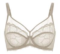DOBREVA Donna Reggiseno in Pizzo Minimizer con Ferretto Senza Imbottitura cincillà 6E