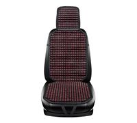 DOBRVVGT Coprisedili Auto Estivi Antisudore Cuscino Universale for Auto con Perline di Legno, Rinfrescante E Traspirante, Base in Tessuto Antiscivolo(Red a)