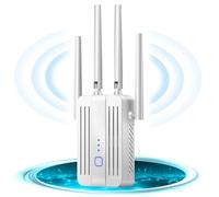 DOBWGXZ 2025 Ripetitore WiFi Potente per Casa, Amplificatore WiFi Facile da Configurare, Extender 300Mbps 2.4GHz con Porta LAN, Compatibile con Router e Modem(4 Antennas)