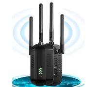 DOBWGXZ Amplificatore WiFi Extender Internet Booster con porta Ethernet, 4 antenne ad alto guadagno WiFi Booster Range Extender, Home Wireless Signal Booster, Funziona con qualsiasi router WiFi