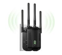 DOBWGXZ Internet Booster, WiFi Extender con porta Ethernet, 4 antenne WiFi Booster Range Extender, Home Wireless Signal Booster, Compatibile con tutti i router e dispositivi WiFi