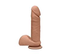 Fallo realistico vaginale anale dildo con ventosa e testicoli pene finto morbido