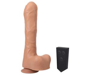 Doc Johnson Mini F-Machine Uncut - vibratore a spinta con telecomando (naturale)