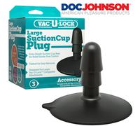 Doc Johnson Vac-U-Lock Black Suction Cup Plug Large