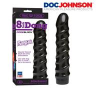Doc Johnson Vac-U-Lock CodeBlack 8 Inch Dong Raging Hard-Ons Real Dildo Fallo