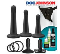 Doc Johnson Vac-U-Lock Platinum Silicone Pegging Set Black