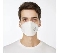 DOC-NFW Maschera FFP2 FFP2 EN 149:2001 + A1:2009 CE 0598, 25 Pezzi, Bianco, Box