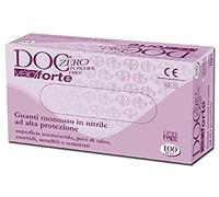 GIMA Doc Zero Veloforte Guanti in Nitrile, Senza Polvere, Piccoli, Confezione 100 Pezzi