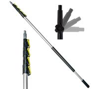 DocaPole - Asta allungabile telescopica - Multiuso: per rimuovere lampadine, dipingere con rullo su parete, spolverare, pulire finestre e grondaie e per appendere luci - 1,5-3,7 m (5-12 ft)