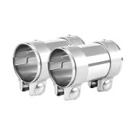 DOCAS Ø 51 mm x 125 mm lunghezza Morsetto per tubo di scarico, morsetti di scarico con doppio morsetto inossidabile universale per auto (2 pezzi)