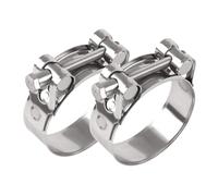 DOCAS 2 Pezzi Ø 44-47mm Morsetto per Tubo di Scarico,Fascette Stringitubo Acciaio Inox 304, Fascetta di Scarico Regolabile per auto, moto