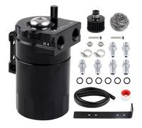 DOCAS 300ml Decanter Vapori Olio per Auto,Serbatoio di Raccolta Dell'olio, Alluminio Serbatoio del Carburante può Serbatoio di Stoccaggio Dell'olio con Filtro Dell'aria (nero)