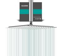 Docce Fisso Quadrato Soffione Doccia a Pioggia in Acciaio Inox Soffione Doccia a Pioggia con Getti In Silicone Anticalcare 304 Acciaio Inox Ultra Sottile (Cromo, 30 cm)