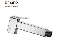 Doccetta a pulsante quadrata per idroscopino in ottone cromato