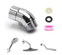 Doccetta Adattatore per Doccia Soffione Ottone 135° Connettore Gomito Adattatore per Doccetta a 135 Gradi Adattatore per Tubo Doccia per 1/2" Connettore Soffione Tubo Standard Comune Soffione Doccia