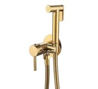 Doccetta Bidet Per Wc Con Miscelatore Oro Doccino Per Bidet Acqua Calda E Fredda Doccetta Per Bidet oro girare