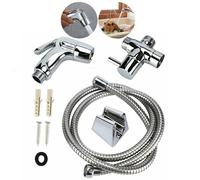 Doccetta bidet placcata argento spray igienica wc soffione doccia set tubo bagno