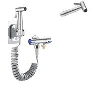 Doccetta Bidet Portatile Kit di doccetta for bidet speciale for WC, kit portatile, set for panno, adattatore standard da 3/8 - facile installare acciaio inossidabile Bidet doccetta per WC(Color 1)