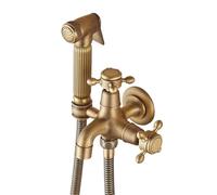 Doccetta Bidet Portatile Set di spruzzatori for WC in bronzo antico e rame, detergente for bidet, rubinetto singolo freddo Bidet doccetta per WC(Color 1)