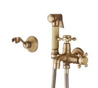 Doccetta Bidet Portatile Set di spruzzatori for WC in bronzo antico e rame, detergente for bidet, rubinetto singolo freddo Bidet doccetta per WC(Color 3)