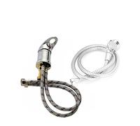 Doccetta da parrucchiere per lavabo, bidet, doccetta, salone da parrucchiere, lavandino con erogatore per rubinetto (grigio argento)