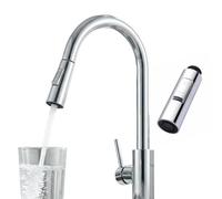 Doccetta Estraibile Per Rubinetto Cucina, Soffione Ricambio Universale Per Lavello Bagno E Cucina, G1/2 Pollici, 2 Modalità, Risparmio Acqua, Cromato, Facile Da Installare