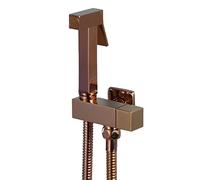 Doccetta for WC Set for pannolini in stoffa Spruzzatore for Bidet for Montaggio a parete Ottone con tubo flessibile for acqua fredda for portatile, cromato(Rose gold)