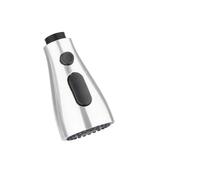 Doccetta girevole per rubinetto da cucina, Spray estraibile for cucina, gorgogliatore antispruzzo a 3 modalità, soffione doccia for lavello in ABS da 1/2", nero/argento(Silver)